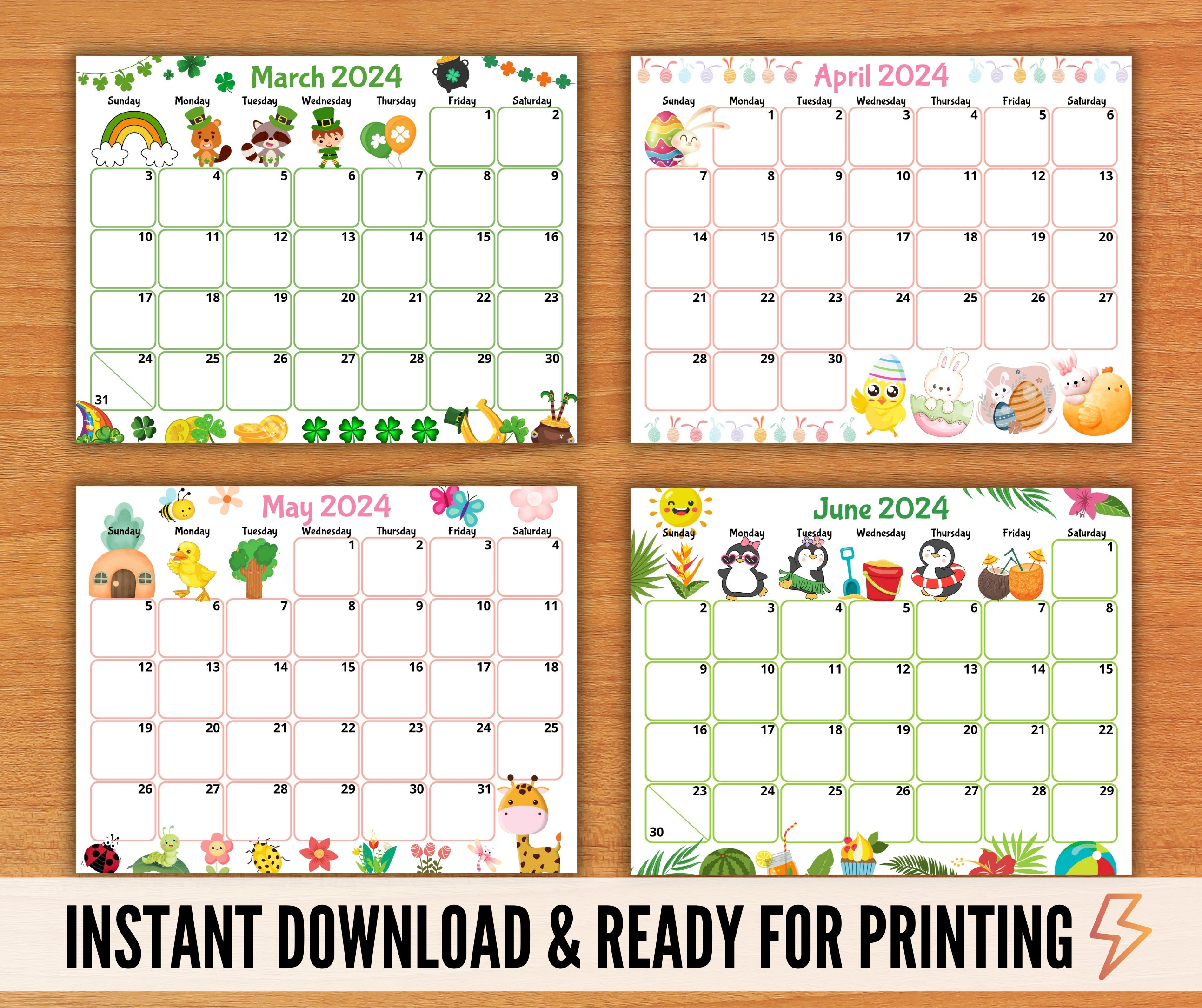 Editable school calendar 2023 2024 from july to june back to etsy canada