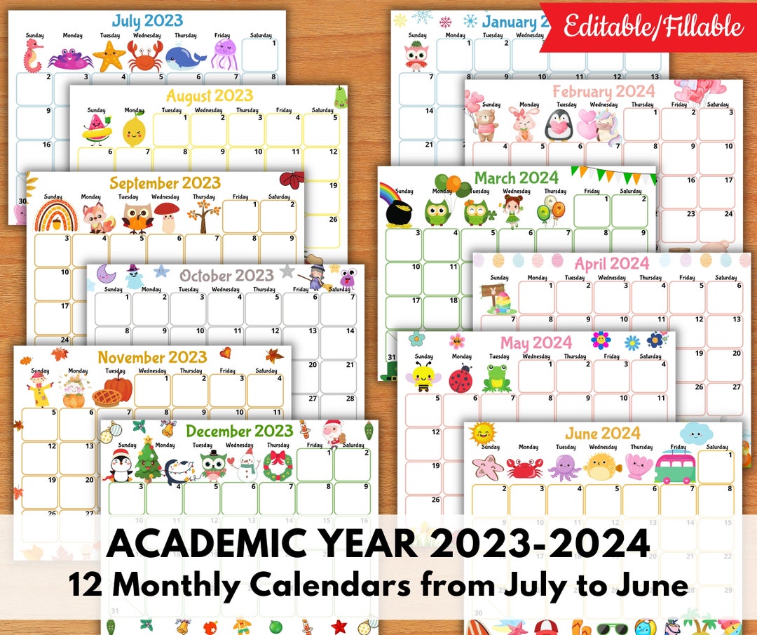 Editable School Calendar 2024 25