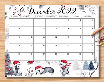 december calendar etsy