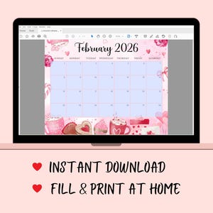 EDITABLE 2026 Monthly Calendar Bundle | Cute Printable Planner for Work ...