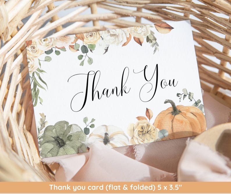 Little Pumpkin Baby Shower Bundle, Fall Baby Shower Invitation & Games, Neutral Gender, Autumn Baby Sprinkle, Editable Canva Template image 6