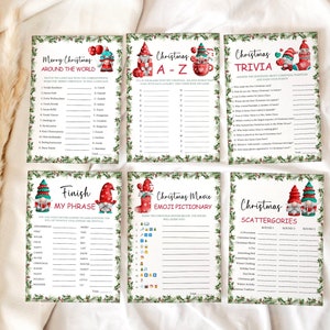 Printable Christmas Game Bundle, Christmas Party Games, Christmas Games Printable, Holiday Party Games, Family Office School Christmas Games