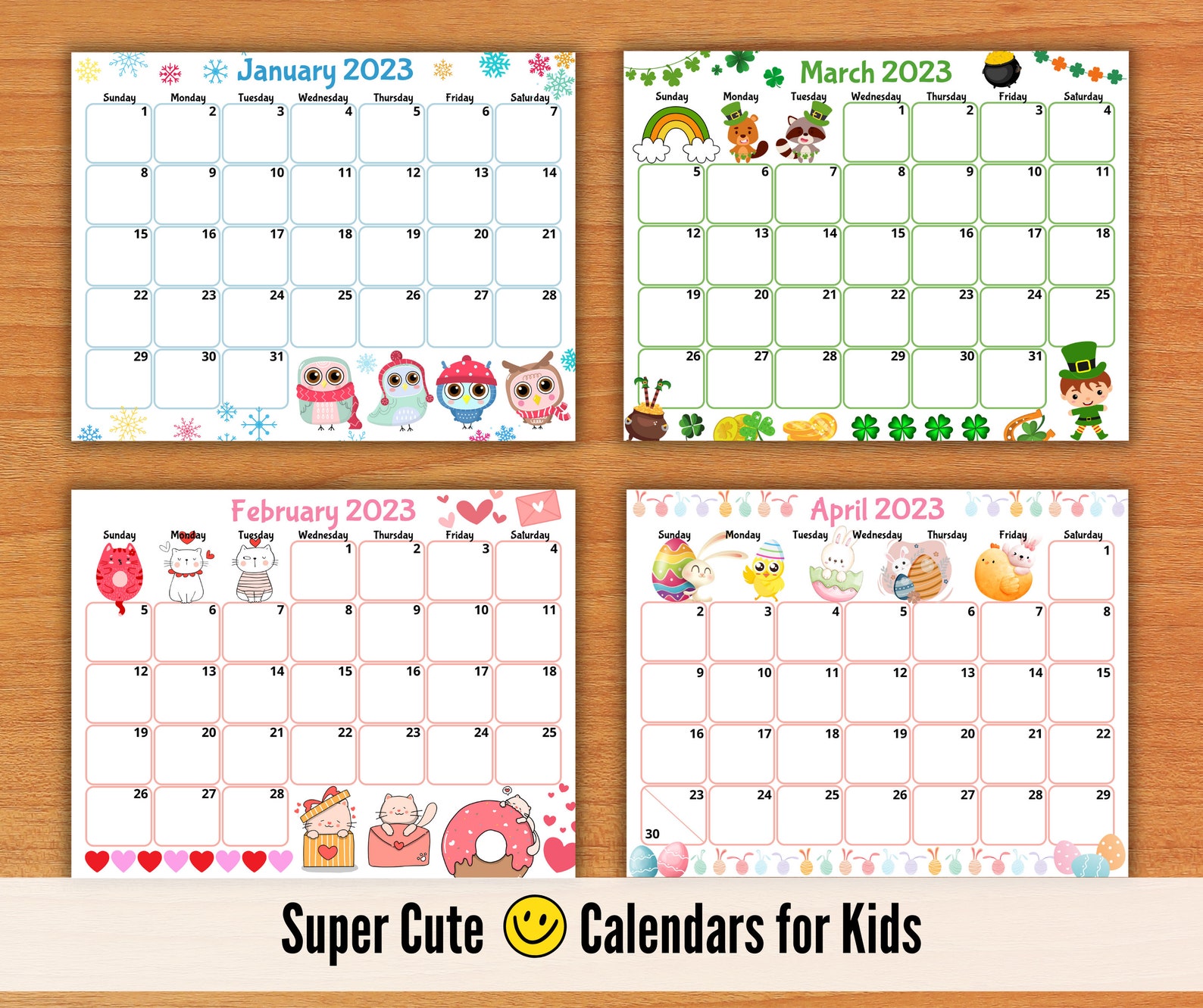 editable-2023-calendars-cute-monthly-calendar-for-kids-etsy-australia