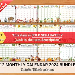 EDITABLE December 2024 Calendar, Colorful Christmas with Sweets & Drinks, Printable Christmas Planner, Kids Schedule, Instant Download image 8