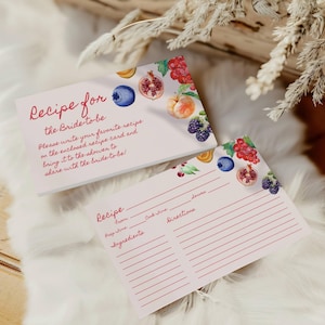 Fresh Off the Market Bridal Shower Recipe Card Template, Editable Farmer’s Market Insert Cards, She’s Off the Market, Printable Canva Recipe