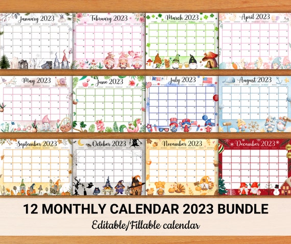 editable-gnome-monthly-calendar-2023-12-beautiful-fillable-etsy-denmark