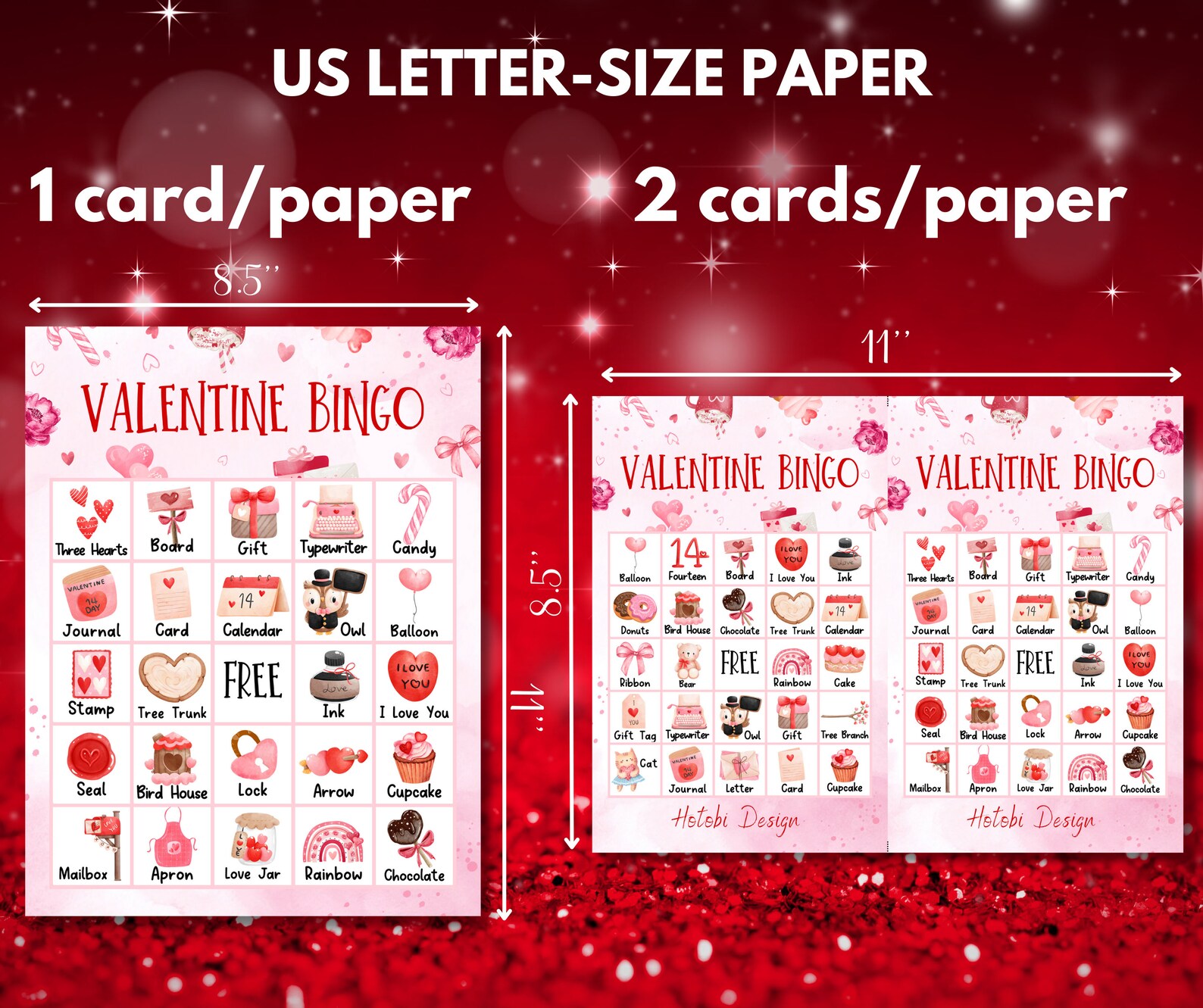 Printable Valentine Bingo Game 50 Unique Bingo Cards Etsy