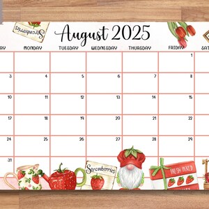 EDITABLE Calendar 2025 Bundle, Legal Size (14 X 8.5 In), Cute Printable ...