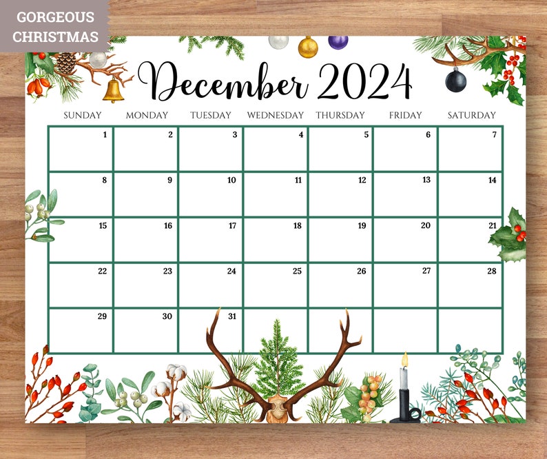 EDITABLE Watercolor Calendar 2024 Bundle Cute Printable Etsy
