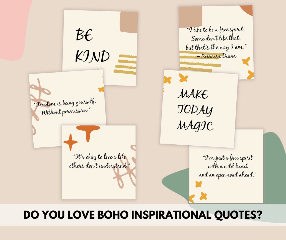 Boho Instagram Puzzle Template Inspirational Motivational - Etsy