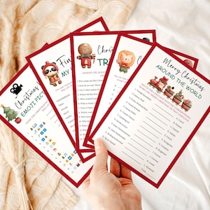 Printable Christmas Game Bundle, Christmas Party Games, Christmas Games Printable, Holiday Party Games, Family Office School Christmas Games