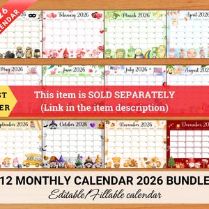 2026 Agenda – agenda met bloemen en datums – boek kalender 2026 maandplanner, voor planning van