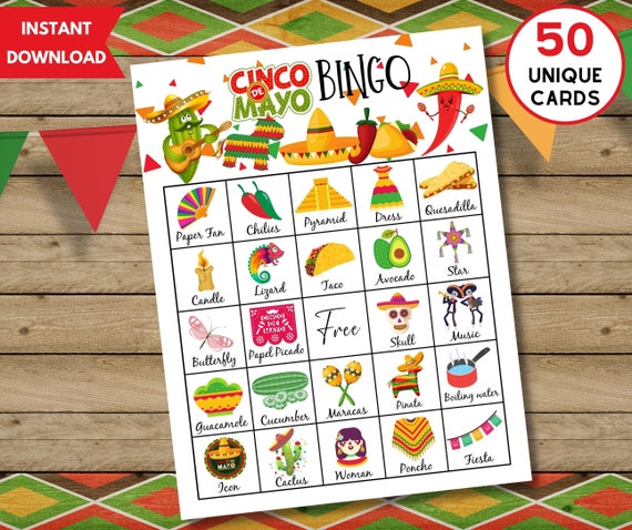 Cinco De Mayo Printable Game Spanish Drink If Adult 