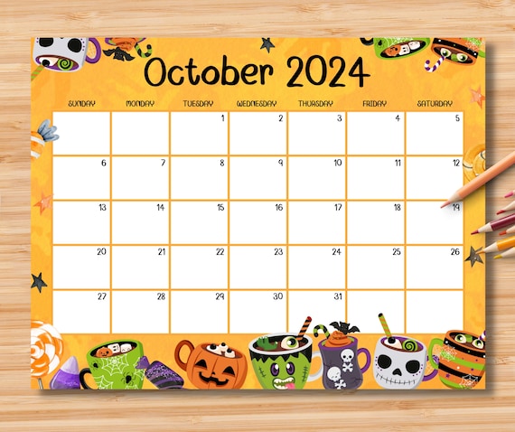 Printable October 2025 Calendar Wordpad