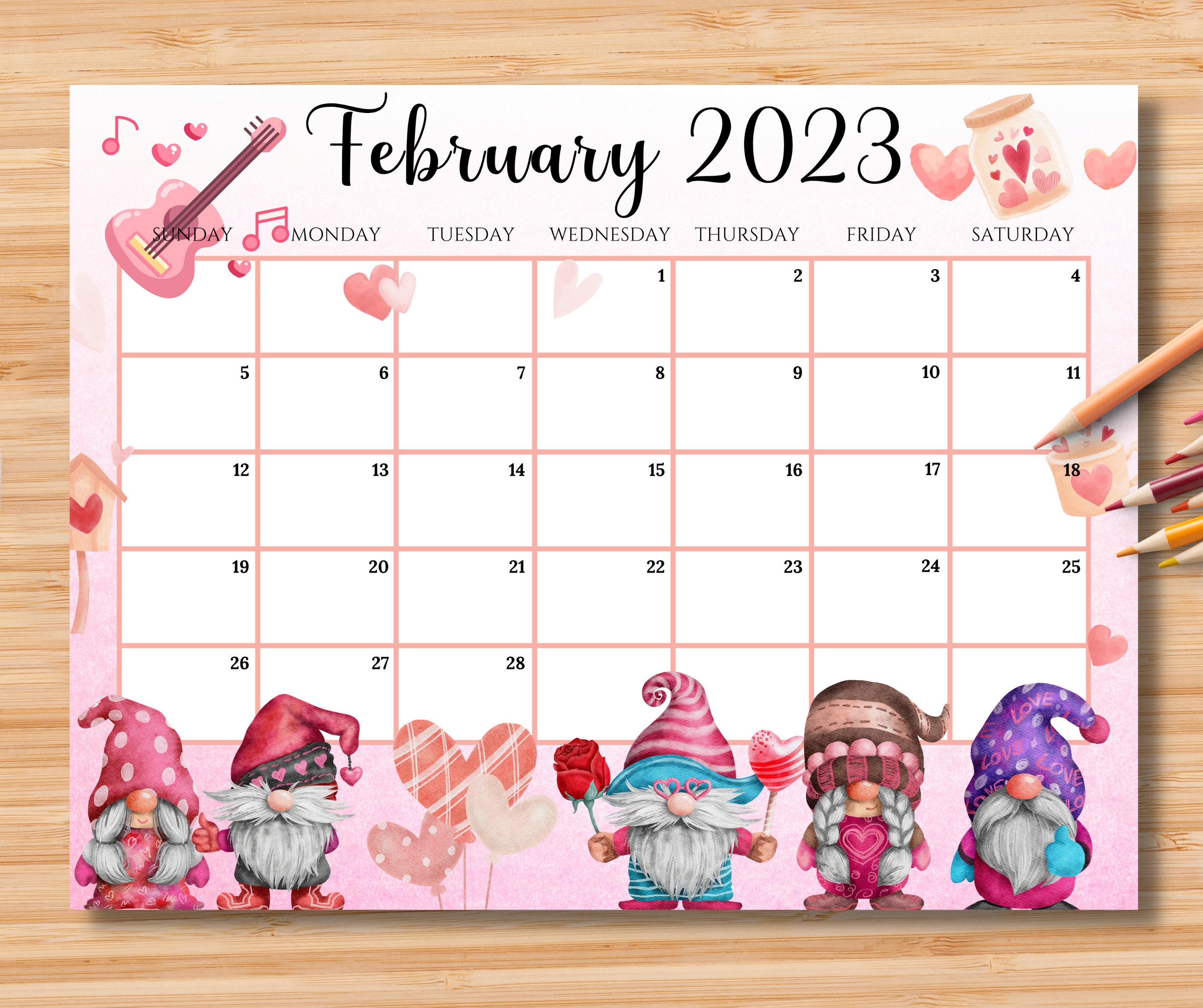 Gnome Calendar 2023 - Etsy