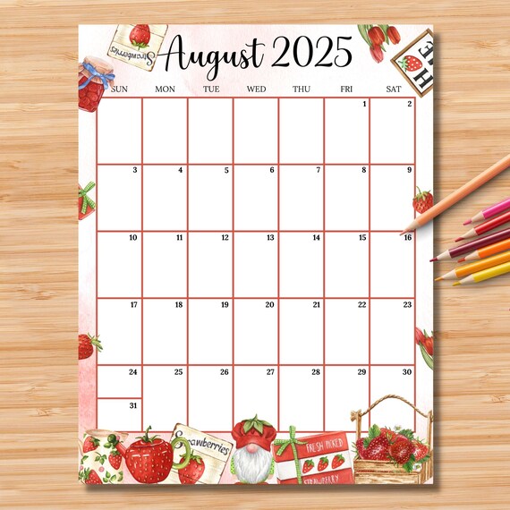 editable-august-2025-calendar-vertical-portrait-sweet-summer-w-strawberry-gnome-monthly-schedule-for-kids-school-home-work-office-etsy