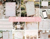 Baby It’s Cold Outside Winter Baby Shower Bundle, Girl Baby Shower Invitation & Games, Hand Drawn Winter Wonderland Sprinkle, Canva Template