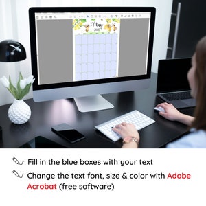 EDITABLE May 2025 Calendar (vertical / Portrait), Beautiful Spring With ...