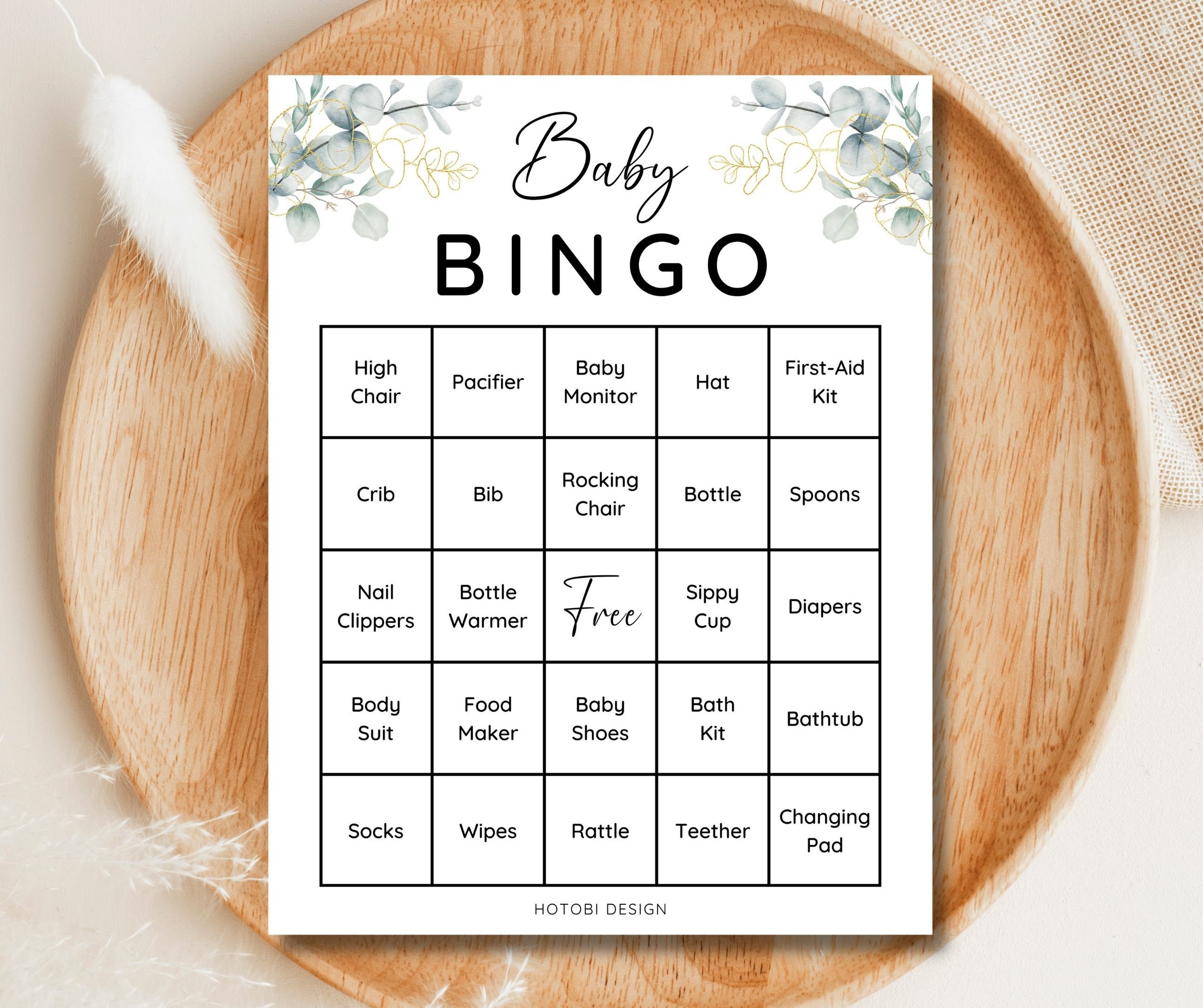 Blank Baby Shower Bingo Cards Printable Party Baby Girl Etsy