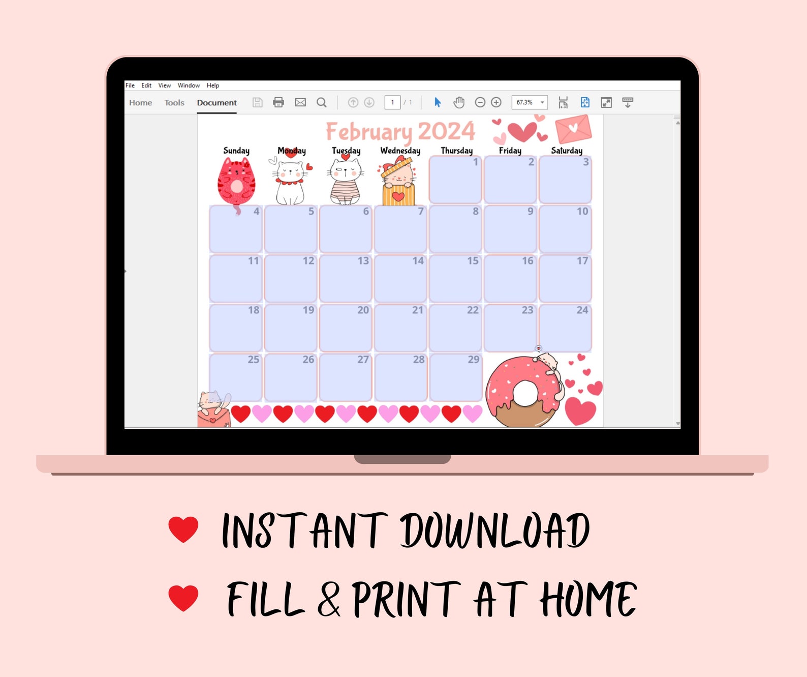 EDITABLE School Calendar 2023 2024 From July To June Back To Etsy Canada