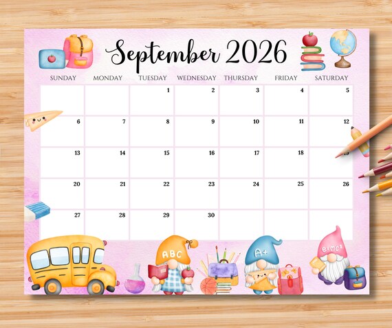 Editable September 2026 Calendar | Monthly Planner Printable PDF ...