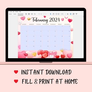 EDITABLE Monthly Calendar 2024 Bundle Cute Printable Fillable - Etsy UK