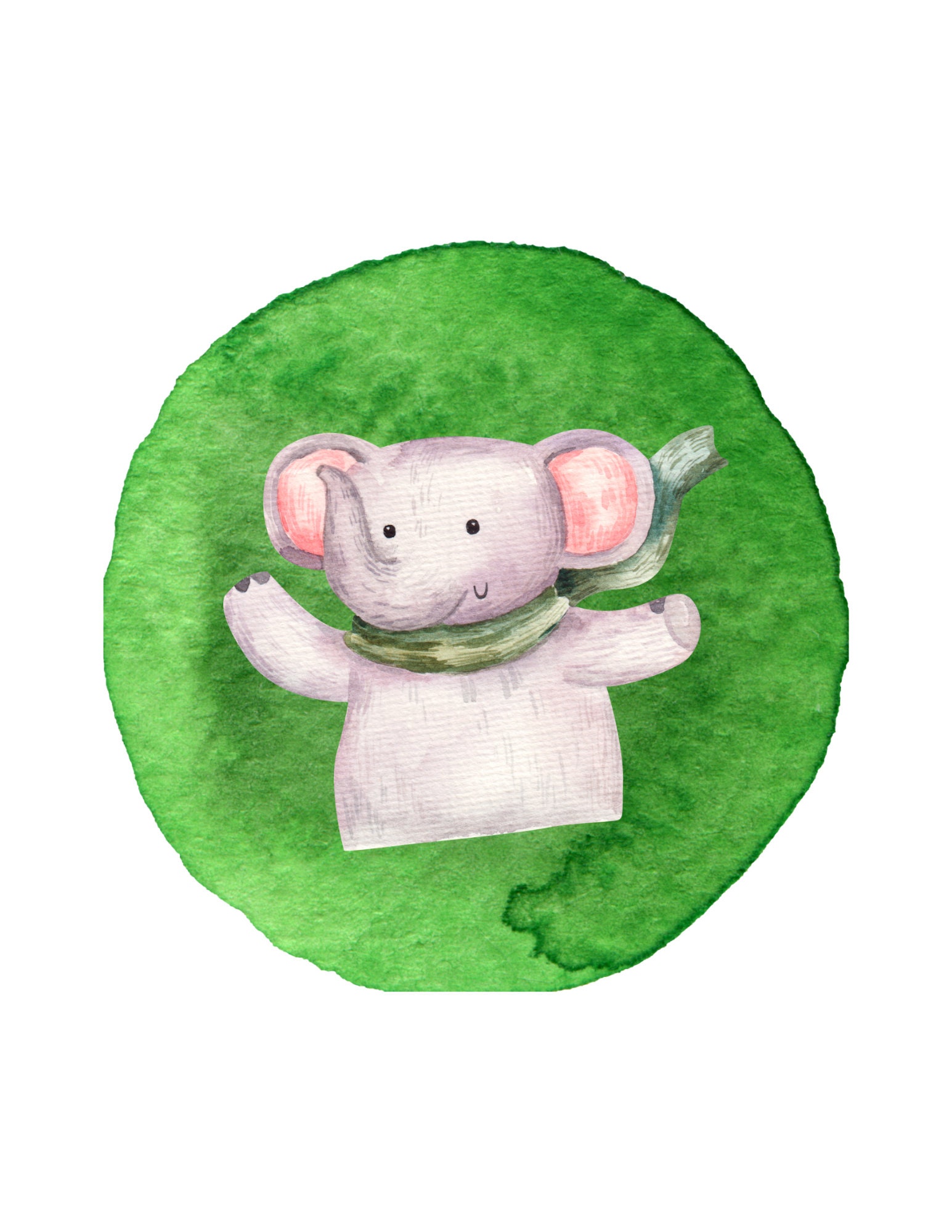 Watercolor Baby Animal Prints Printable Room Decor Wall Art | Etsy