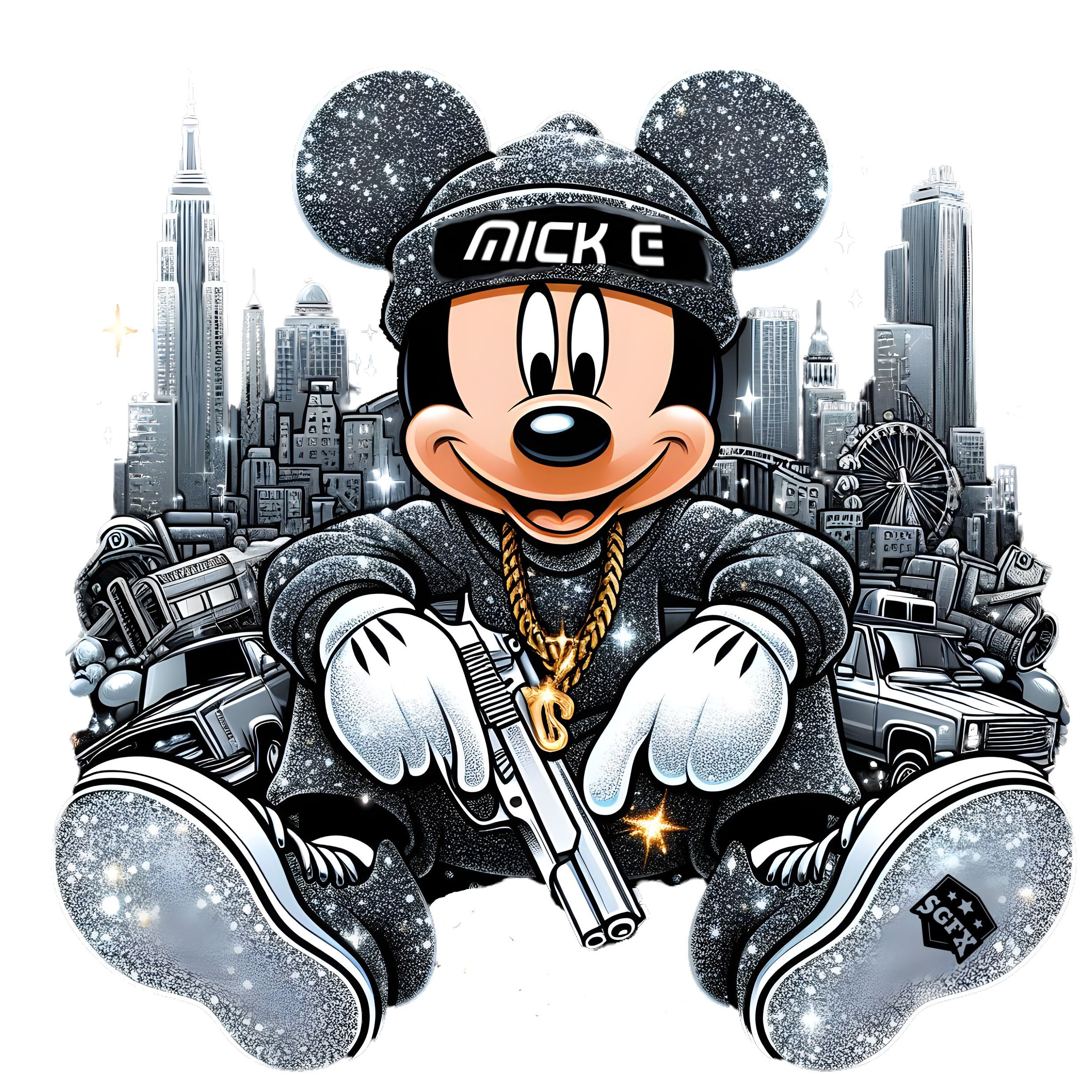 Mickey Mouse, Urban, Micke, Original Artwork, Digital Download, 1 Png