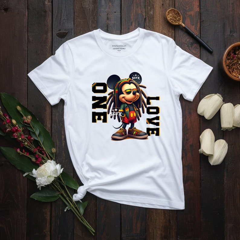 Smicky Rasta Ready to Press, Rasta Mickey One Love , DTF Transfer With Custom Design ...