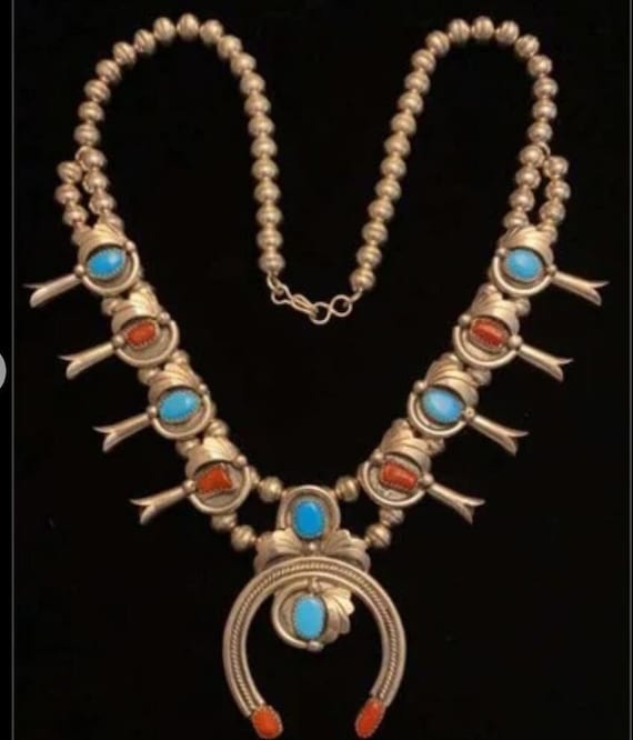 Pat Platero Vintage Native American Navajo Turquoise Sterling Silver Leaf Bracelet Old Pat Platero Vintage Native American Navajo Turquoise Sterling Silver Leaf Bracelet Old