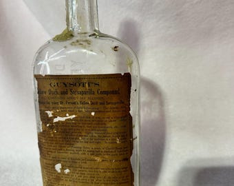 Dr.Guysott's YELLOW DOCK & SARSAPARILLA John D.Park 1880s Bottle Cincinnati Label