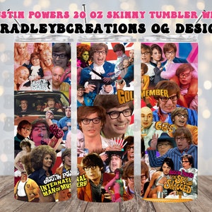 Austin Powers Tumbler Wrap | 300 DPI | Digitales Design| Tumbler Wrap