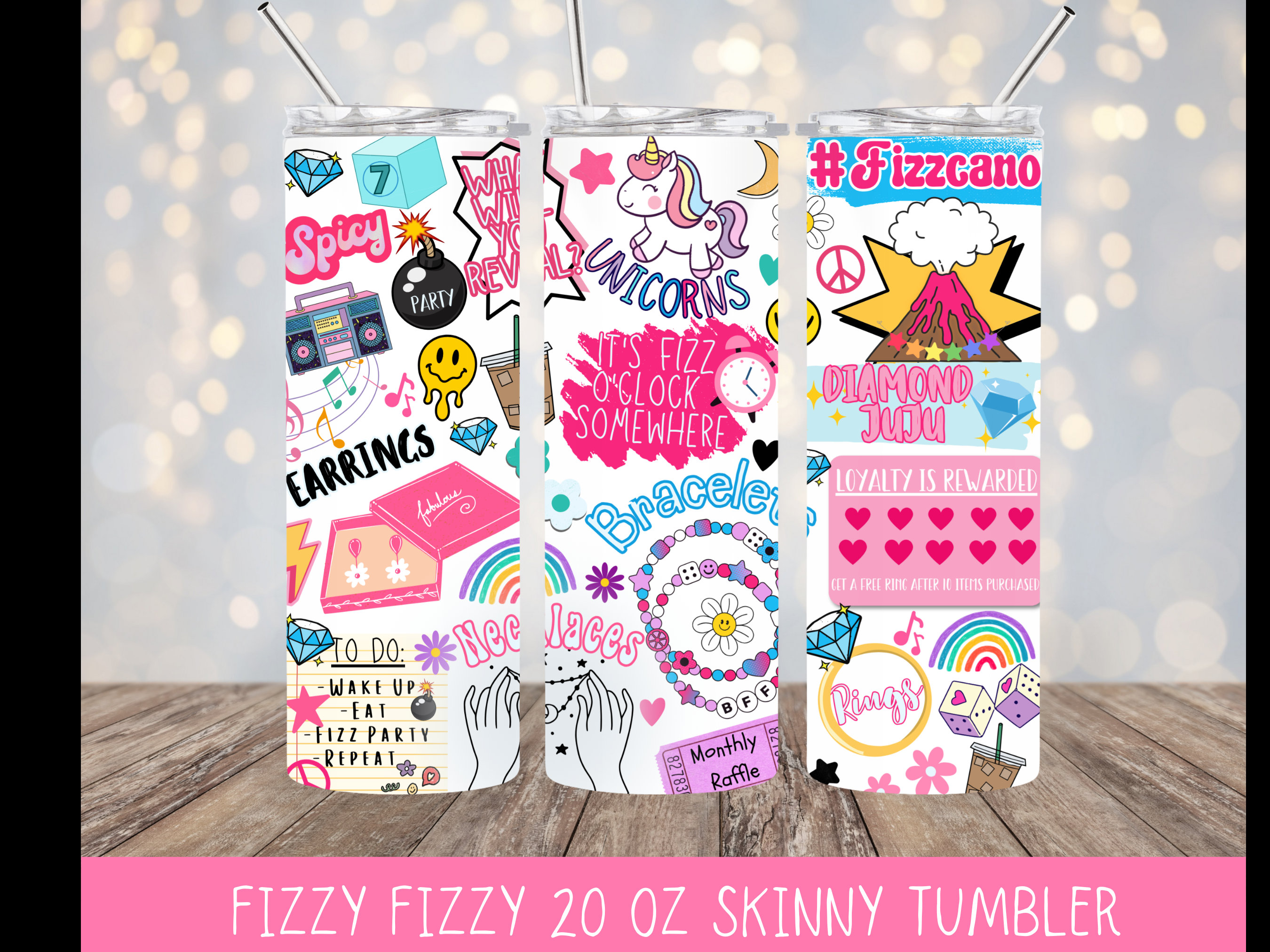 Fizzy Fizzy 2.0 20oz Skinny Tumbler Wrap| 300 DPI | Digital Design ...