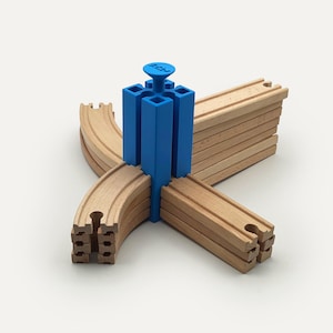 TrackMate - 3D Printed Wooden Train Track Organizer: Fits IKEA, Brio, Melissa & Doug