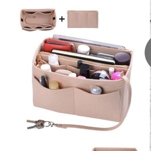 Purse Insert , Handbag Organizer, Felt material, Organize your handbag contents, Multi compartment Purse insert, Makeup Organizer