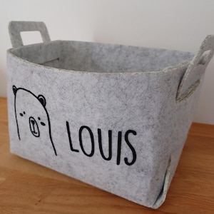 Filzkorb Kinder | Filzbox | Personalisiert | Utensilien Korb | Geburt | Taufe | Geschenk