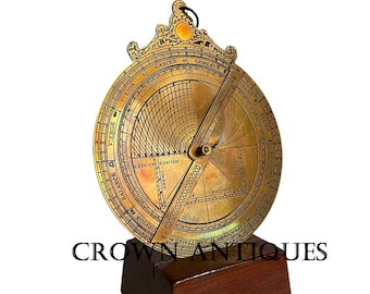 Brass Astrolabe Authentic Armillary Astronomical Navigational Device Desk Decorative Collectable Gift For Father, Anniversary gift for him