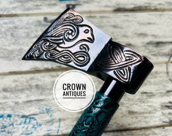 Viking Axe Handle Walking Cane Valhalla Style Medieval Battle Prop Cosplay Walking Stick