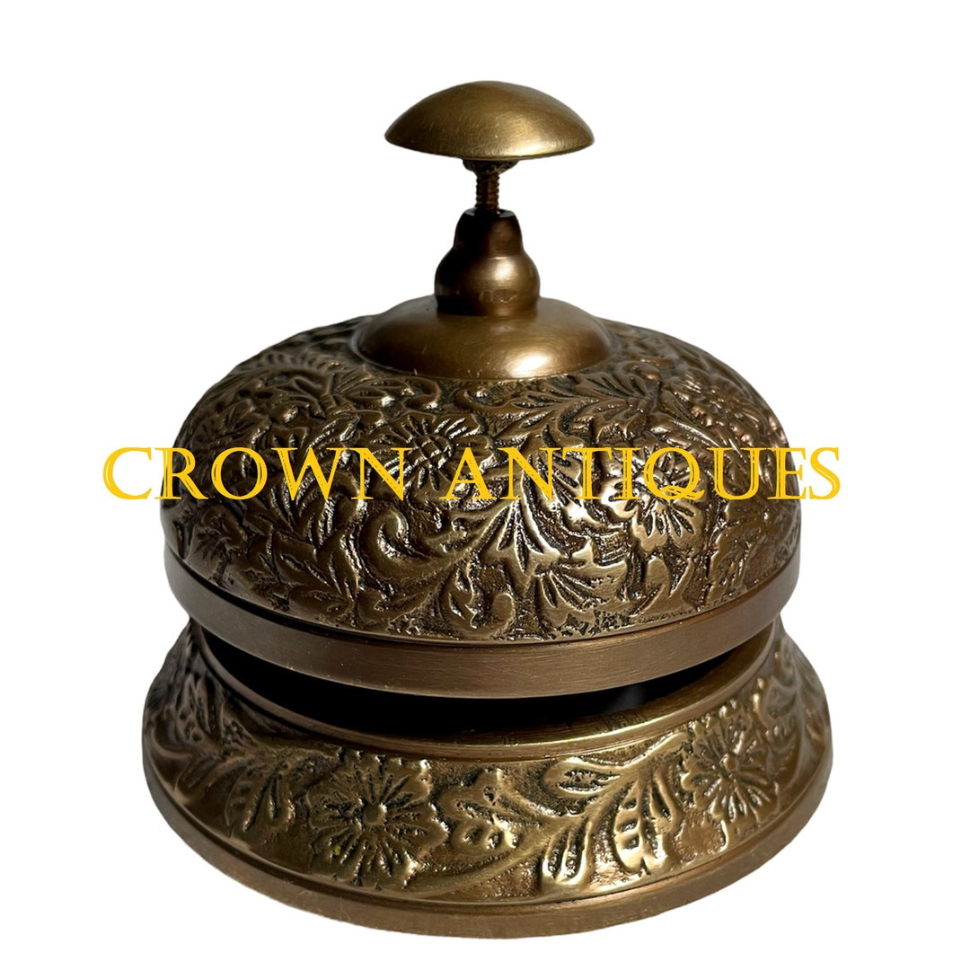 Ringing Brass Desk Bell, Office Table Bell Reception Ringing Bell for