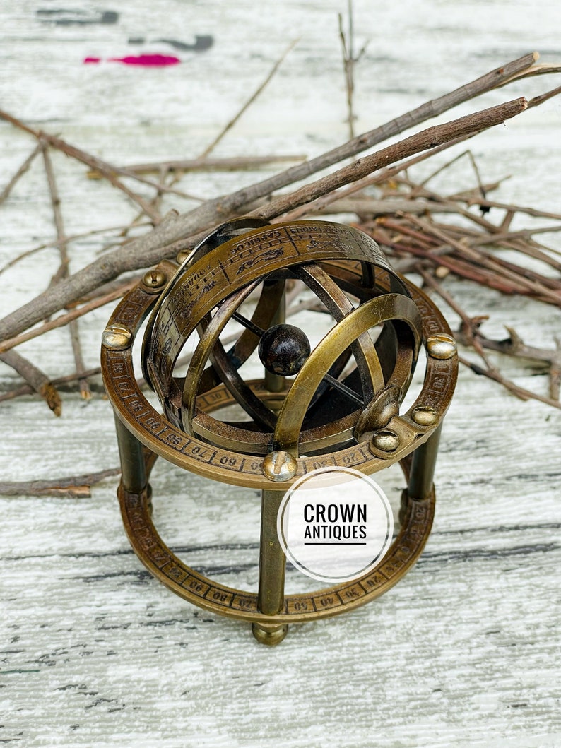 Nautical Brass Armillary Sphere Globe Vintage Style Astronomical Desk ...
