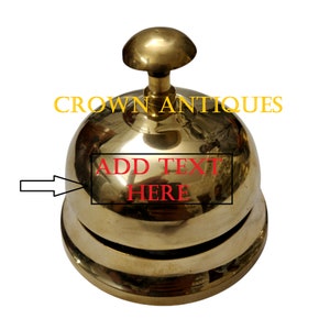 Personalised Brass Desk Bell Cutomised Office Table Bell Reception Ringing Bell For Home & Office Décor Christmas Gift for her