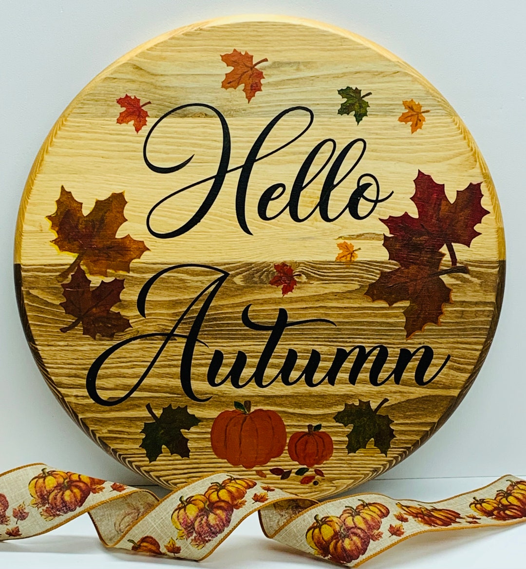 Custom Hello Autumn/fall Signs/door Sign/wedding Gift/housewarming/home ...