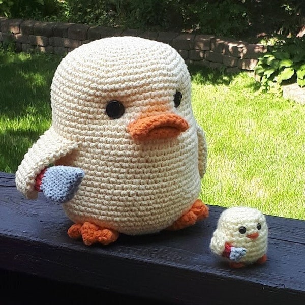 Stabby Duck Crochet | Duck with a Knife PATTERN PDF PLUS tiny Stabby duck pattern pdf