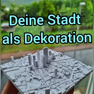 Personalisiertes Bild Koordinaten Stadt oder Landschaft Wanddeko / 3D Stadt / Relief / Bilderrahmen Hochzeitsgeschenk