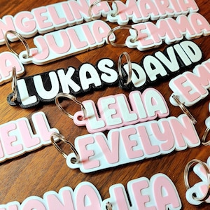 3D Keychain | Backpack tag | personalized keychain | Gift | Name printing | Backpack | Name tags