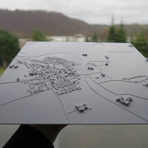 Personalisiertes Bild Koordinaten Stadt oder Landschaft Wanddeko / 3D Stadt / Relief / Bilderrahmen Hochzeitsgeschenk Bild 8
