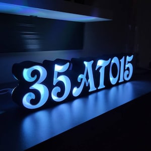 Individuelle Namenslampe LED Personalisierter Schriftzug Name Namensschild Dekoration Hochzeit Geburtstag Kinderzimmer Wanddeko Bild 5