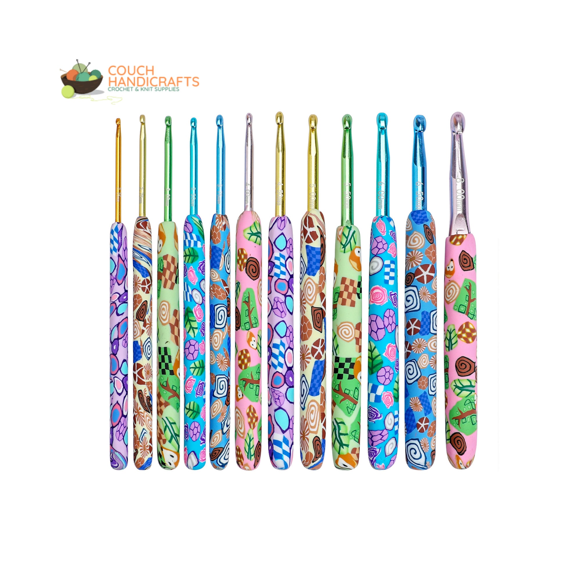 7mm Crochet Hook with Polymer Clay Handle
