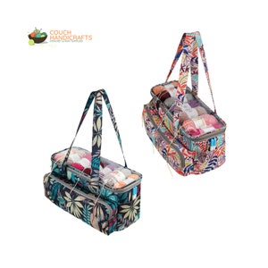 Yarn Organiser and Knitting Project Bag, Crochet Hook Case. Knitting Basket and Crochet Organiser Bag, Gift for Knitters