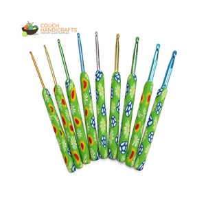 Crochet Hooks Set, Ergonomic Crochet Tools, Gift for Crocheter, Soft Handle Hooks, Perfect Beginner Kit
